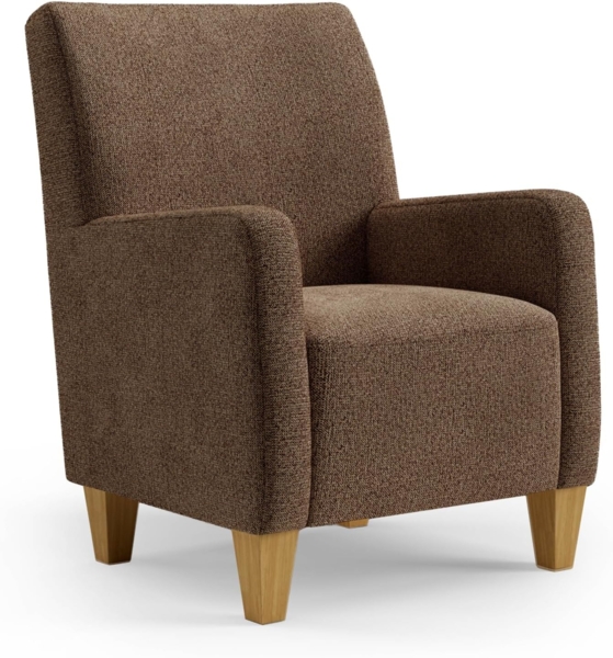 Cavadore Sessel Vida / Polstersessel im trendigen Design / 74 x 93 x 81 / Chenille, Rotbraun