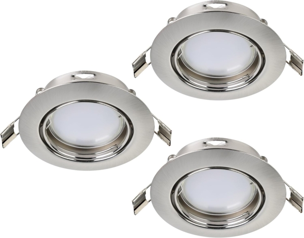 Eglo 94408 GU10 LED Einbauleuchte PENETO nickel-matt max. 3X5W schwenkbar