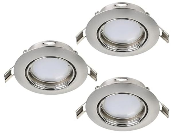 Eglo 94408 GU10 LED Einbauleuchte PENETO nickel-matt max. 3X5W schwenkbar