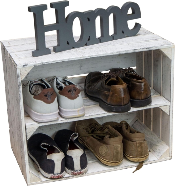 Kistenkolli Altes Land Allzweckkiste Regalkiste "Willi" in weiß mit zwei Schubladen 68x40x31 (Spar-Set) Bild 5