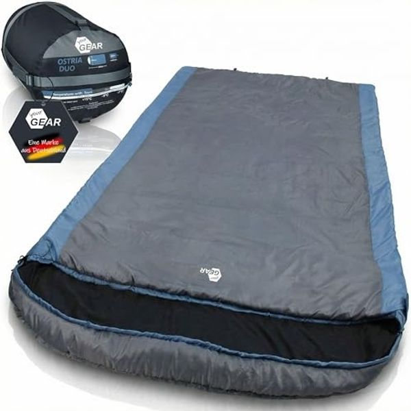 yourGEAR Doppeldeckenschlafsack yourGEAR Schlafsack Ostria Duo -3°C 2 Mann Deckenschlafsack 230x160 cm