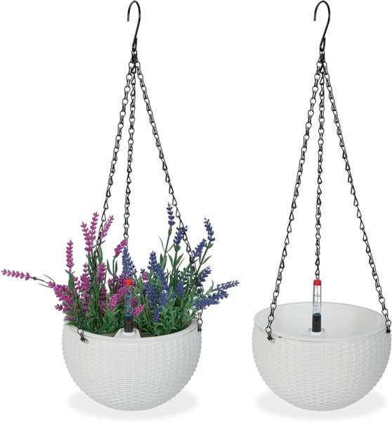 Blumenampel mit Wasserspeicher 2er Set 10045237
