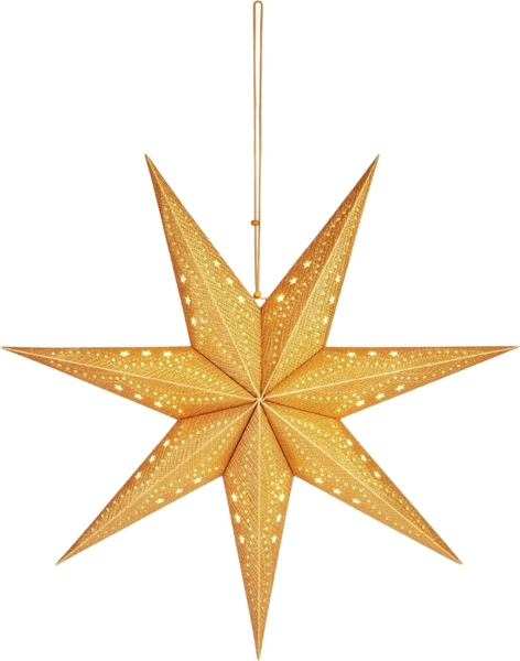 BRUBAKER LED Stern 3D Weihnachtsstern zum Aufhängen - LED Papierstern mit Timer, Batteriebetrieben und Beleuchtet, LED fest integriert, Warmweiß, 60 cm Adventsstern mit modernem Muster - Leuchtstern Deko Weihnachten Bild 6