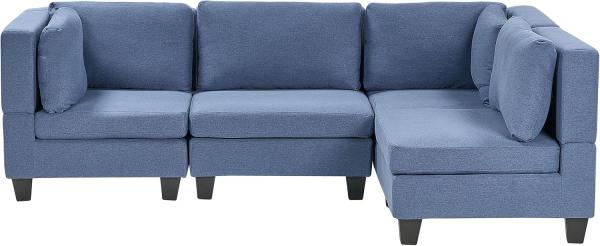 Beliani 'Unstad' Sofa, Blau, Stoff, 72 x 152 x 228 cm, ohne Ottomane, Links