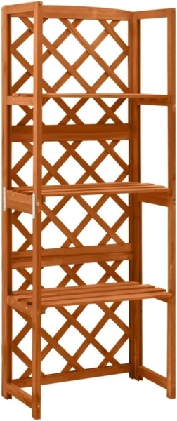 vidaXL Spalier mit Ablagen 55x30x140 cm Massivholz Tanne 316409