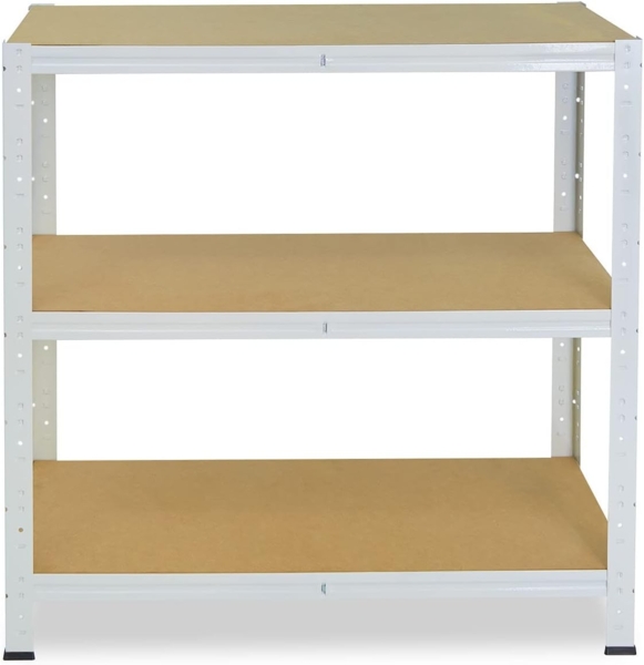 shelfplaza HOME 100x90x60 cm Schwerlastregal in weiß mit 3 Böden und 175 kg Traglast pro Boden Bild 5
