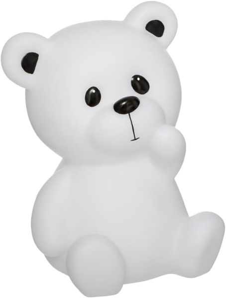 Niedliche LED-Nachttischlampe in Form eines Teddybären in schönen Farben für Kinderzimmer, 9,2x13 cm, Atmosphera