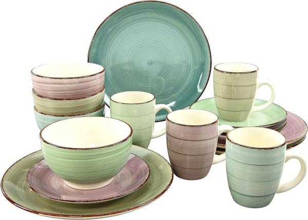 CreaTable 20339 Kombiservice BELLA CASA 16 tlg. aus Steingut