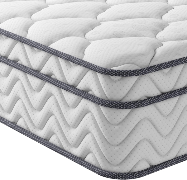 Vesgantti Matratze 120x200 7-Zonen Federkernmatratze Taschenfederkernmatratze Mittelfeste Orthopädischem Tonnentaschenfederkernmatratze (H3, Box-top 26cm)