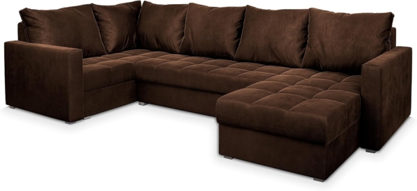 Masseno Ecksofa LORIVO mit Schlaffunktion U-Form, Sofa mit Bettkasten