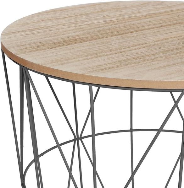 Atmosphera Couchtisch mit abnehmbarer Platte im charmanten Stil, Schwarz, Ø 39,5 cm Bild 3