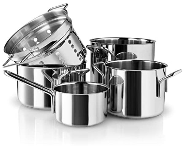 Eva Solo Topf-Set Eva Trio, Edelstahl (5-teilig, 5-tlg), induktionsgeeignet