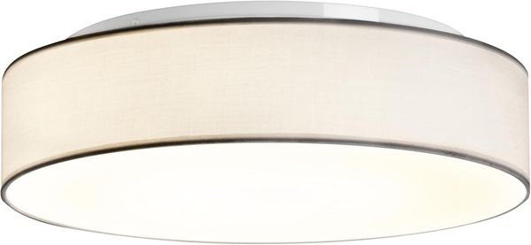 Zedelmaier Deckenlampe Stoff Rund 50cm E27x3 max. 40W Deckenleuchte Weiß Stoffschirm Wohnzimmer Schlafzimmer Küche Flur Kinderzimmer Lampe Decke Lampenschirm