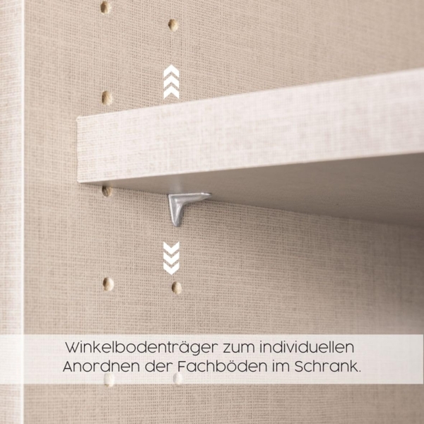 Kleiderschrank Drehtürenschrank Quadra-Spin | 6-türig | seidengrau | 271x210 | Griff Homey Bild 13