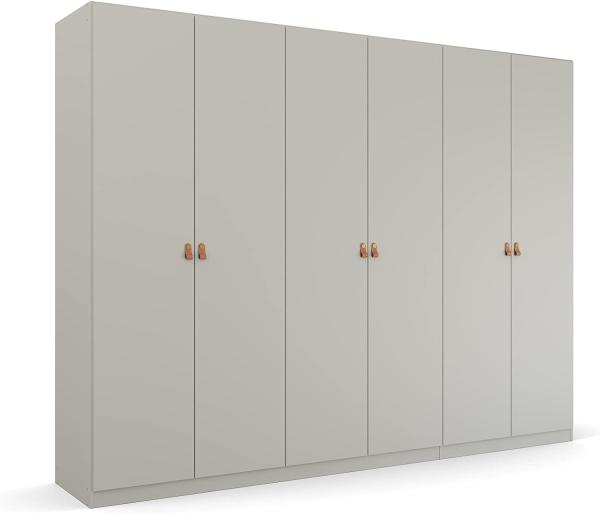 Kleiderschrank Drehtürenschrank Quadra-Spin | 6-türig | seidengrau | 271x210 | Griff Homey Bild 1