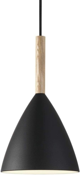 design for the people by Nordlux Moderne Pendelleuchten Pure 20, Braun, schwarz, Holz, Metall, 43293003