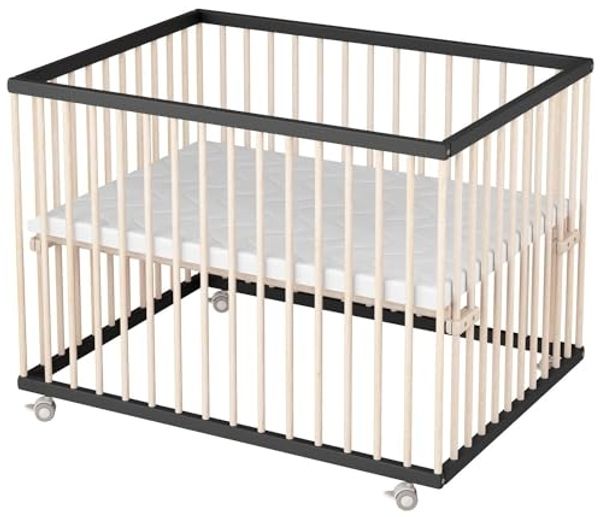 Sämann® Laufgitter 75x100 cm mit Matratze, weiß