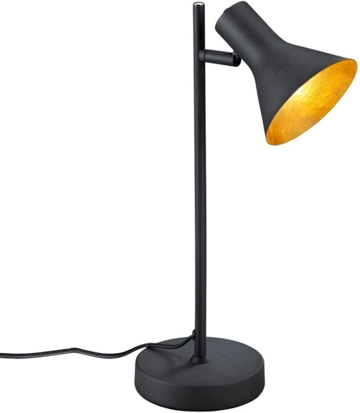Retro Tischlampe in schwarz gold für Ihr Gästezimmer Nina