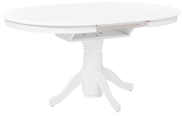 Ausziehbarer Esstisch AKRON 106 150 cm 106 cm Weiß
