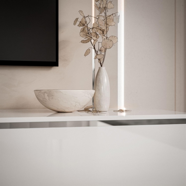 Lookway TV-Schrank AURORA SILVER auf Beinen und LED Beluchtung Breite: 180 cm Bild 5