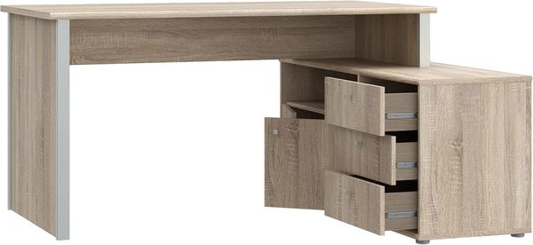 Forte Schreibtisch TEMPRA 2 - Büro in Sonoma Eiche (D30F)-Grey (A11) Bild 6