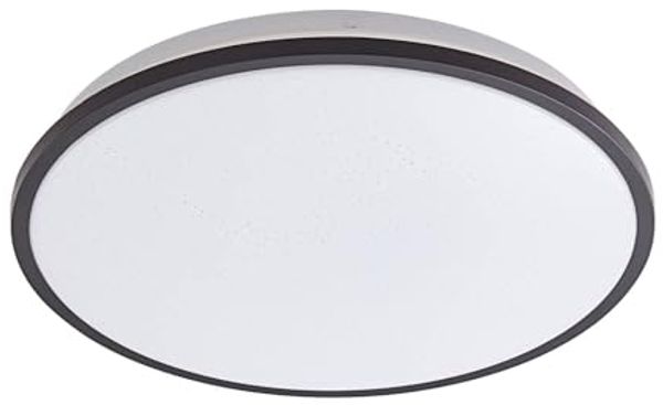 Lindby Deckenleuchten Glane, LED, Metall, Schwarz universalweiß IP44, LED 24 W gesamt, universalweiß