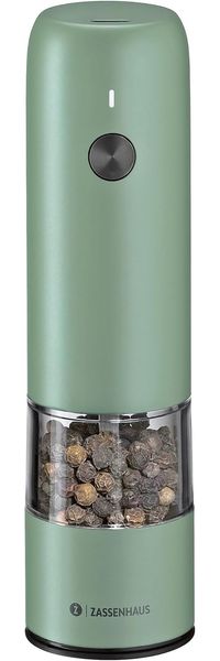 Pfeffermühle Salz- Gewürzmühle USB elektrisch 14cm ZASSENHAUS Köln grün 033151