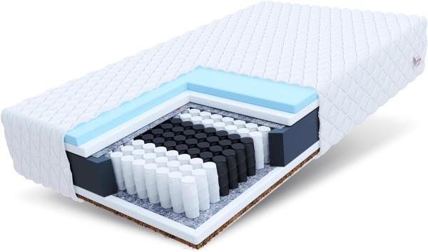 Matratze 80x200 Taschenfederkern Kokos 9 Zonen H3 hochelastisch LAVAL 20 cm