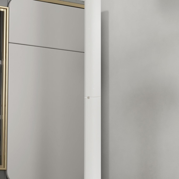 HOMCOM Bartisch Küchentisch für Wohnzimmer, Esszimmer (Esstsich, 1-St, Stehtisch), Stahl, Weiß, Ø60 x 102 cm Bild 9