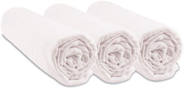 Easy Dort Spannbettlaken, Bio-Baumwolle, 32x72 cm, Weiß