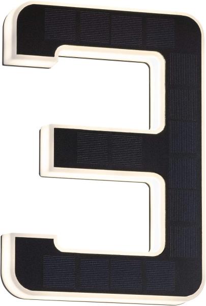 Paulmann No. 79844 Outdoor Solar Hausnummern 3 IP44 3000K Akku wechselbar