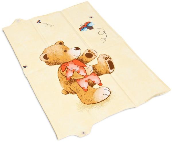 Reise-Wickelauflage von United-Kids 60 x 40 cm OEKO-TEX® Standard 100 abwaschbar Bär gelb