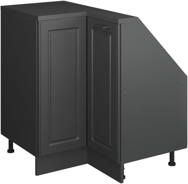 Dachschrägenschrank Eckschrank Rion Anthrazit Landhaus/Anthrazit 75.6 x 81.6 cm mit 1 Tür Vicco