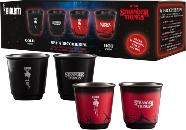 Espressobecher Espressotasse Set Thermoeffekt Bialetti Stranger Things STRTH04P