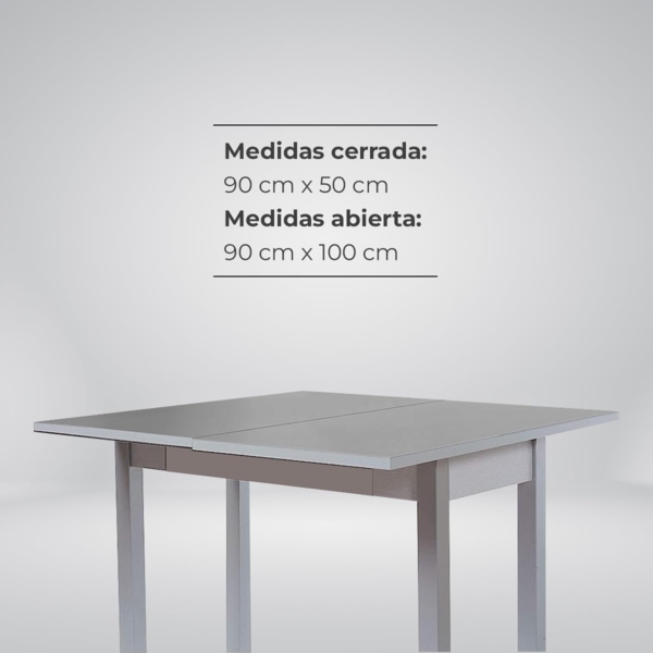 ASTIMESA Küchentisch, Metall, Grau, 90x50 cm Bild 7