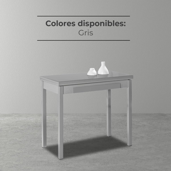 ASTIMESA Küchentisch, Metall, Grau, 90x50 cm Bild 6