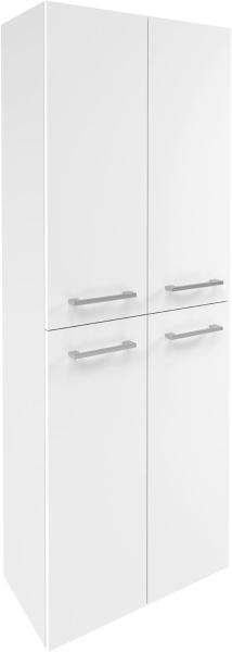 Fackelmann VERONA Doppel Hochschrank 60 cm, Weiß Hochglanz