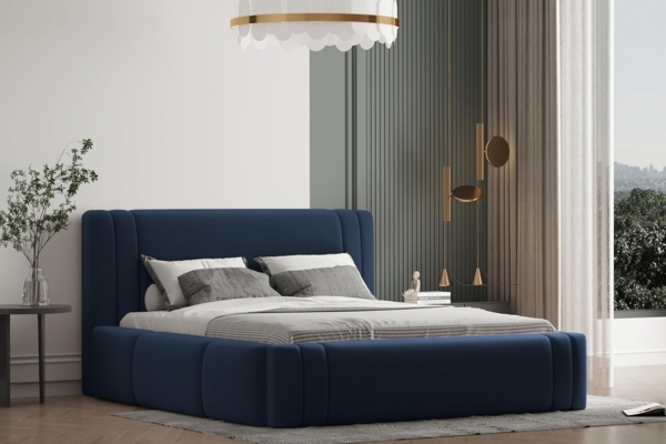 Polsterbett ROLF 160x200 mit Matratze, Bettkasten und Lattenrost. Farbe: VELUTTO 11 Bild 2