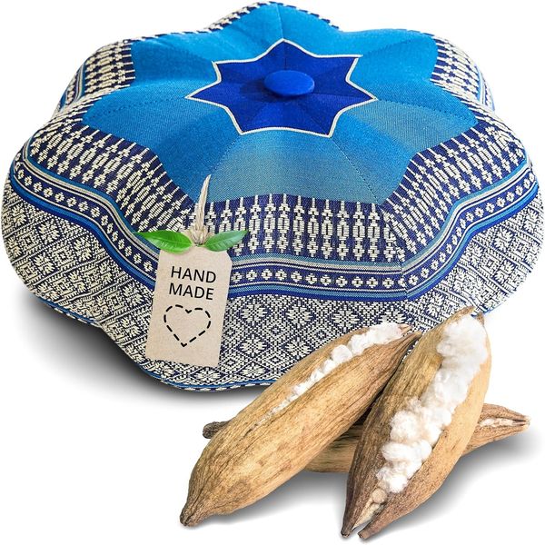 livasia Meditationskissen Zafukissen Stern klein, vegan und handgefertigt, 30x15cm, Kapok