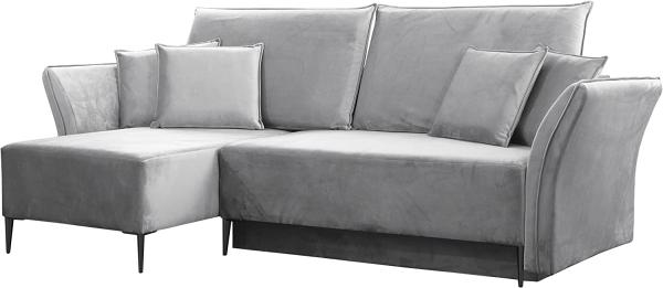 Ecksofa Mokoli (Farbe: Tiffany 15, Füße: Schwarz)