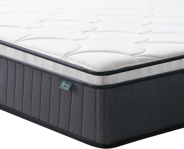 Zinus Hybrid Taschenfederkernmatratze 90x200 cm, Härtegrad H2-H3 - Höhe 25 cm - kühl - Memory-Schaum – ÖKO-TEX Zertifiziert - Ergonomische Matratze - produziert nach deutschem Qualitätsstandard