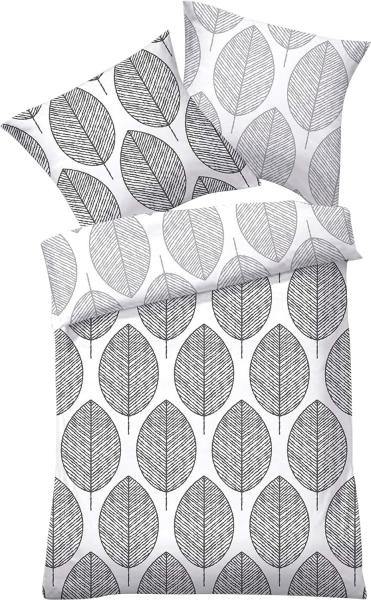 Dyckhoff Weichfrottier Bettwäsche Lina graphit | 155x200 cm + 80x80 cm Bild 1