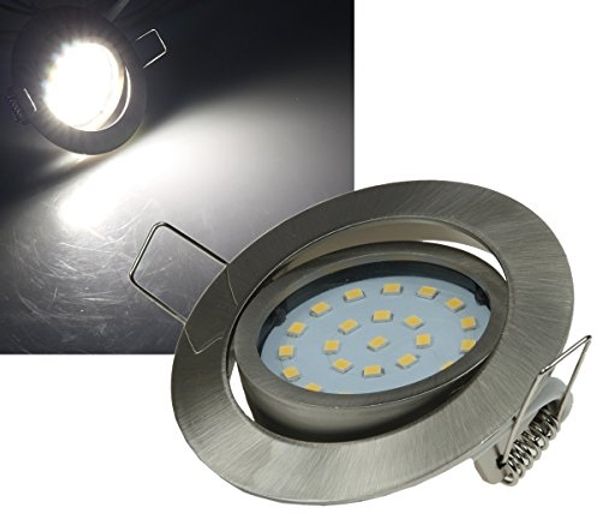 ChiliTec LED Einbauleuchte, 4W, 350lm, Ø71mm, schwenkbar, flach