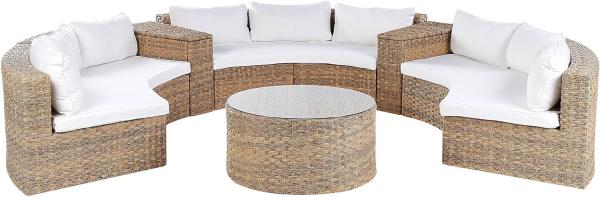 Lounge Set SEVERO 9 Personen Goldbraun