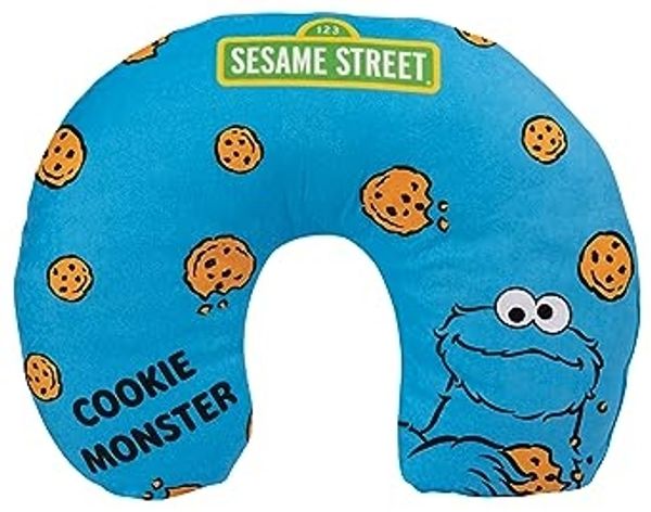 United Labels® Dekokissen Sesamstraße - Reisekissen Nackenhörnchen Krümelmonster