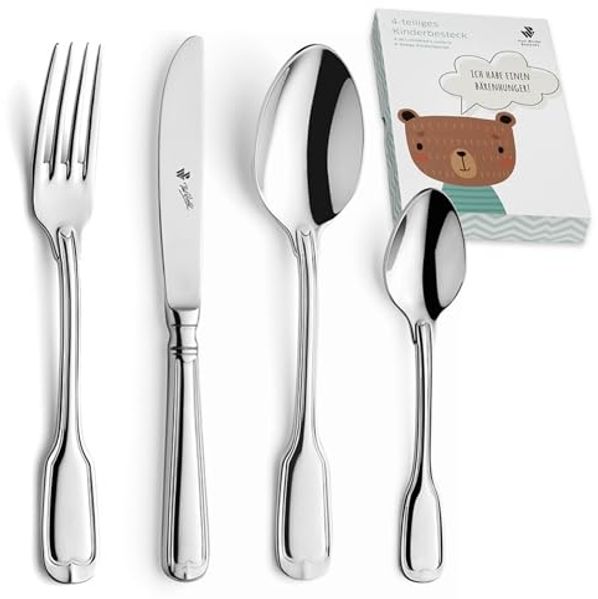 Paul Wirths AUGSBURGER FADEN Kinderbesteck Set 4-teilig hochglanzpoliert