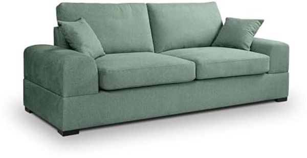 Ecksofa (B/H/T: 221x90x93 cm) in Petrol hell