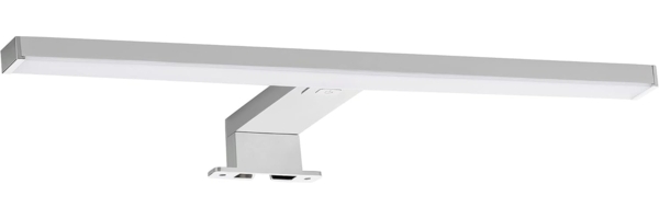 SEBSON Spiegelleuchte LED Spiegellampe 40cm mit Schalter 8W 800lm 4000K 230V 400x108x38mm, LED integriert, neutralweiß, Schalter an der Unterseite, 110° Abstrahlwinkel, einfach Montage, IP44