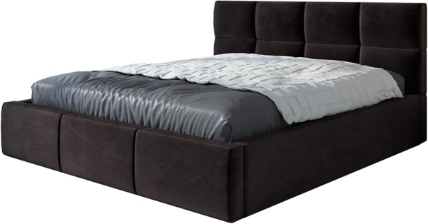 Polsterbett RADIC 140x200 mit Matratze, Bettkasten und Lattenrost. Farbe: Espresso 6