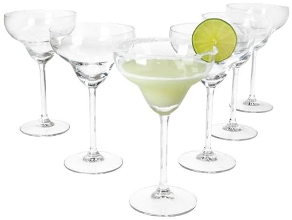 MamboCat Cocktailglas 6x Margarita Gläser mit Fuß Drinks Cocktail-Glas Feier Partys, Glas
